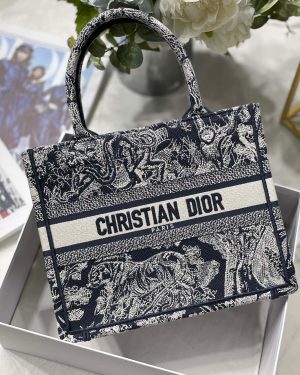 3-Christian Dior Small Dior Book Tote Blue For Women Womens Handbags 26.5Cm10.5In Cd M1265zrgo_M928   9988