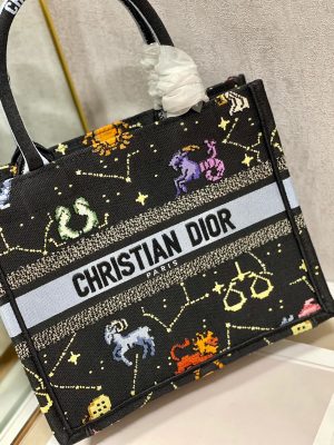 5 christian dior small dior book tote black for women womens handbags 265cm105in cd 9988