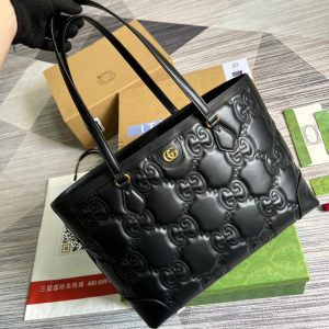 3 gucci gg medium tote black for women womens bags 15in38cm gg 631685 um8ig 1000 9988