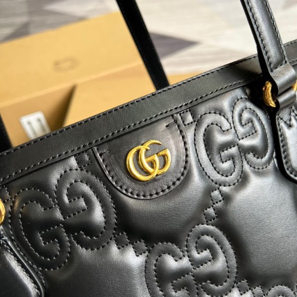 6 gucci gg medium tote black for women womens bags 15in38cm gg 631685 um8ig 1000 9988