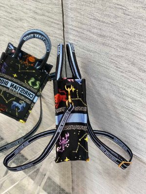 christian dior mimi dior book tote phone bag black for women womens handbags 7in18cm cd 9988
