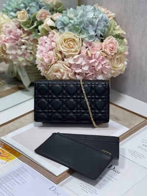 christian dior lady dior pouch black for women womens handbags 85in215cm cd s0204sloi m989 9988