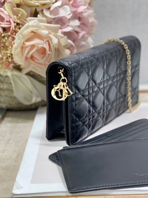 5 christian dior lady dior pouch black for women womens handbags 85in215cm cd s0204sloi m989 9988