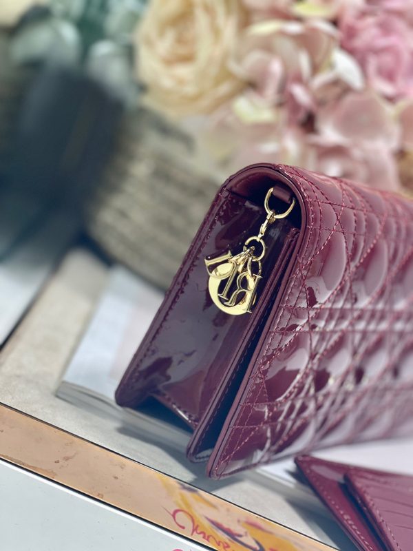 Lady dior online maroon