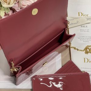 5 christian dior lady dior pouch crimson for women womens handbags 85in215cm cd 9988