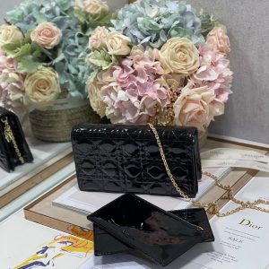 1 christian dior lady dior pouch black for women womens handbags 85in215cm cd s0204ovrb m900 9988