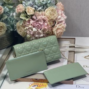 7 christian dior lady dior pouch seafoam for women womens handbags 85in215cm cd 9988