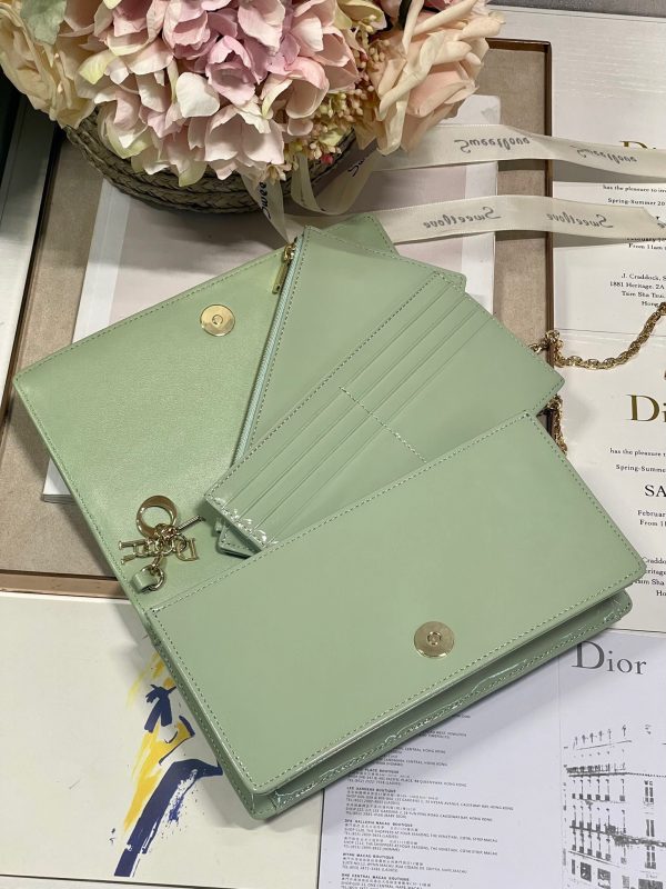 10 christian dior lady dior pouch seafoam for women womens handbags 85in215cm cd 9988