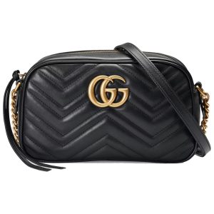 4 gucci marmont matelasse shoulder bag black for women womens bags 95in24cm gg 9988