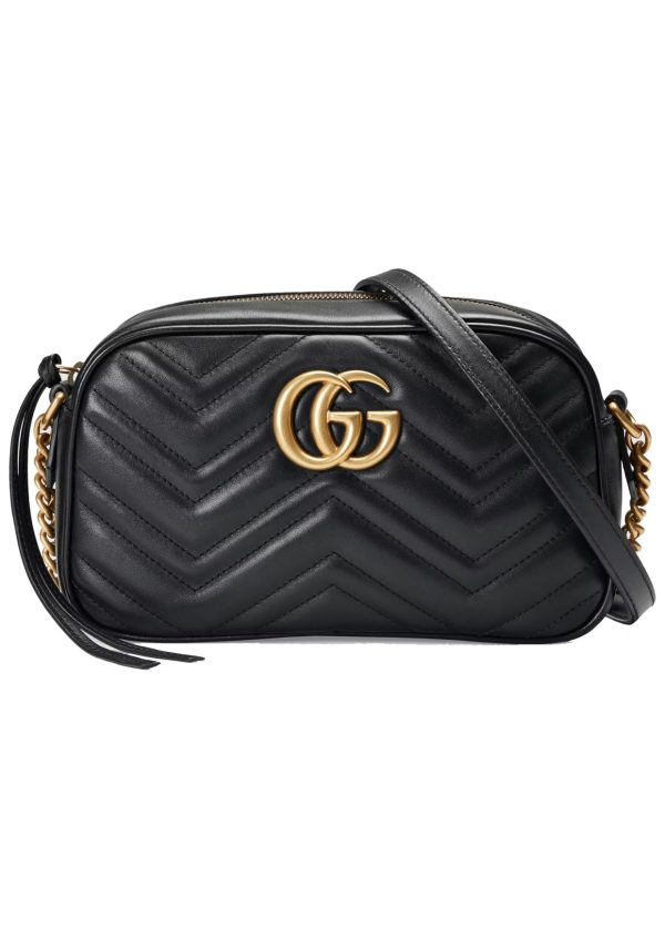 4 gucci marmont matelasse shoulder bag black for women womens bags 95in24cm gg 9988