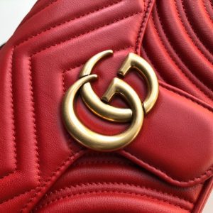 gucci marmont small matelass shoulder bag hibiscus red matelass chevron for women 10in26cm gg 443497 dtdit 6433 9988