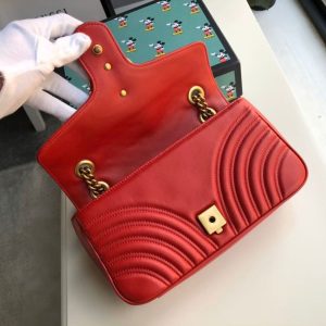 1 gucci marmont small matelass shoulder bag hibiscus red matelass chevron for women 10in26cm gg 443497 dtdit 6433 9988