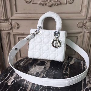 4-Christian Dior Small Lady Dior Bag White Silver Hardware For Women 20Cm8in Cd M0538bcal_M030   9988