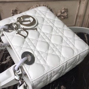 7 christian dior small lady dior bag white silver hardware for women 20cm8in cd m0538bcal m030 9988