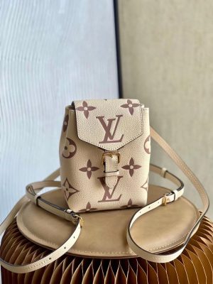 4-Louis Vuitton Tiny Backpack Monogram Empreinte Cream For Women Womens Bags 19Cm Lv M80738   9988