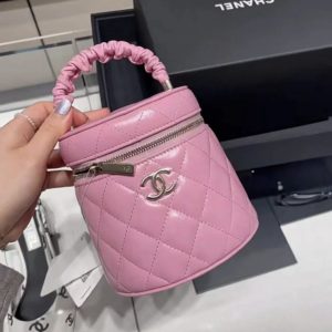 chanel small vanity case 13cm pink for women as3210 9988