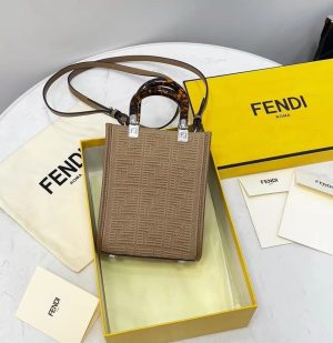 fendi mini sunshine shopper beige for women womens handbags shoulder and crossbody bags 71in18cm ff 8bs051 9988