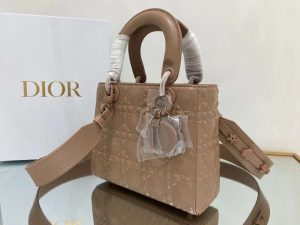 christian dior medium lady bag cannage with beaded motif brown for women womens handbags crossbody bags 20cm cd 9988