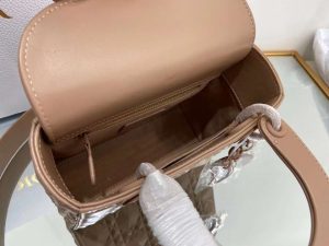 3 christian dior medium lady bag cannage with beaded motif brown for women womens handbags Tutor crossbody bags Tutor 20cm cd 9988