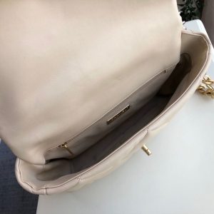 1 chanel 19 flap bag beige for women 101in26cm 9988