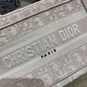 christian dior mini dior book tote rose des vents dior oblique embroidery light pink for women womens handbags 9in23cm cd 9988
