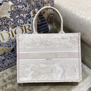 1 christian dior medium dior book tote pink toile de jouy reverse embroidery light pink for women womens handbags 36cm cd 9988