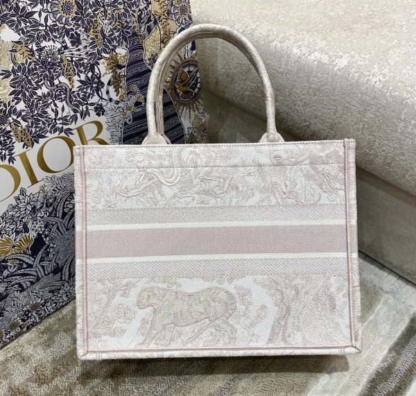6 christian dior medium dior book tote pink toile de jouy reverse embroidery light pink for women womens handbags 36cm cd 9988