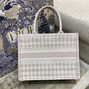 christian dior medium dior book tote pastel houndstooth embroidery pastel for women womens handbags shoulder bags 36cm cd 9988
