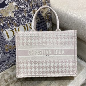 2 christian dior medium dior book tote pastel houndstooth embroidery pastel for women womens handbags shoulder bags 36cm cd 9988