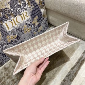 10 christian dior medium dior book tote pastel houndstooth embroidery pastel for women womens handbags shoulder bags 36cm cd 9988