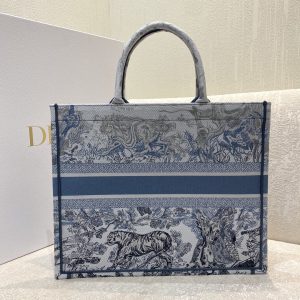 6 christian dior large dior book tote blue and white cornely embroidery blue for women womens handbags shoulder bags 42cm cd m1286zrgo m928 9988