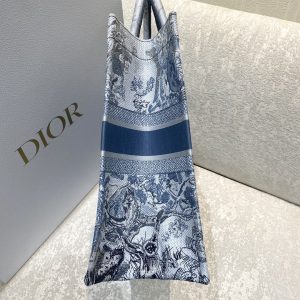 7 christian dior large dior book tote blue and white cornely embroidery blue for women womens handbags shoulder bags 42cm cd m1286zrgo m928 9988