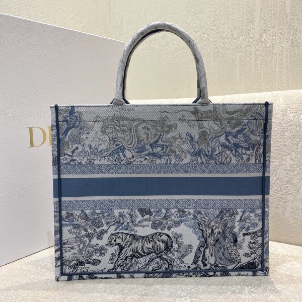 13 christian dior large dior book tote blue and white cornely embroidery blue for women womens handbags shoulder bags 42cm cd m1286zrgo m928 9988