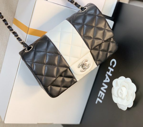 10 pelle chanel mini flap bag black for women 78in20cm 9988