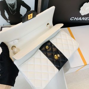 1 chanel mini flap bag white for women 78in20cm 9988