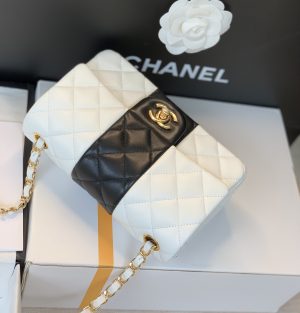 3 chanel mini flap bag white for women 78in20cm 9988