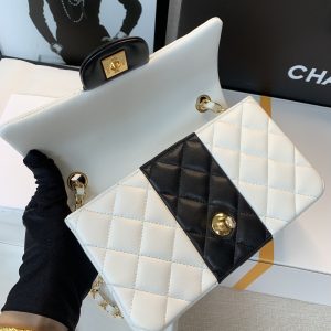 6 chanel mini flap bag white for women 78in20cm 9988