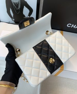 6 chanel mini flap bag white for women 78in20cm 9988