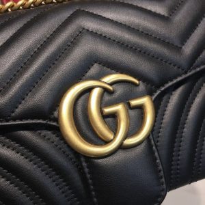gucci gg marmont small matelass shoulder bag black for women 10in25cm 443497 dtdit 1000 9988