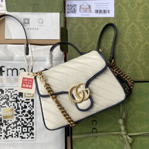 gucci gg marmont mini top handle bag white for women 8in21cm 5835710olfx9085 9988
