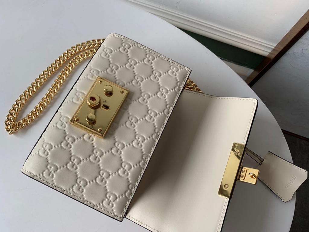 Gucci white padlock bag online