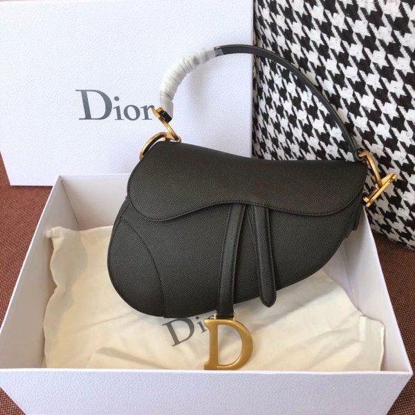 Dior saddle bag grained leather best sale