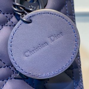 2-Christian Dior Medium Ultramatte Lady Dior Bag Blue For Women 9.5In24cm Cd M0565iloi_M85b   9988