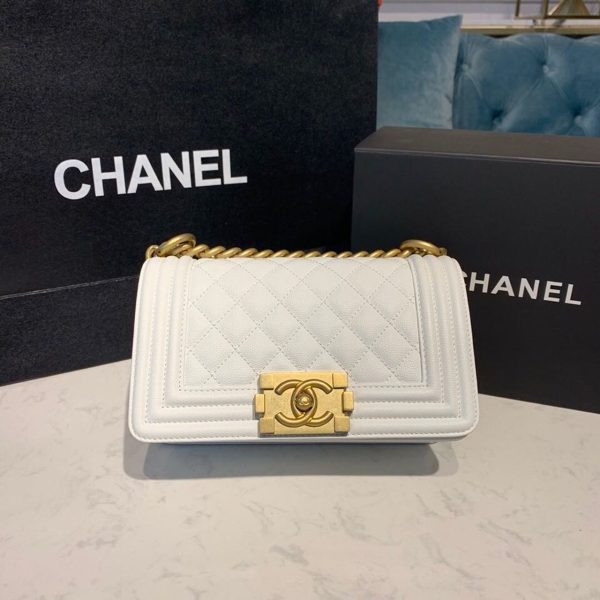 5 chanel small boy handbag white for women womens bags shoulder and crossbody bags 78in20cm a67085 9988