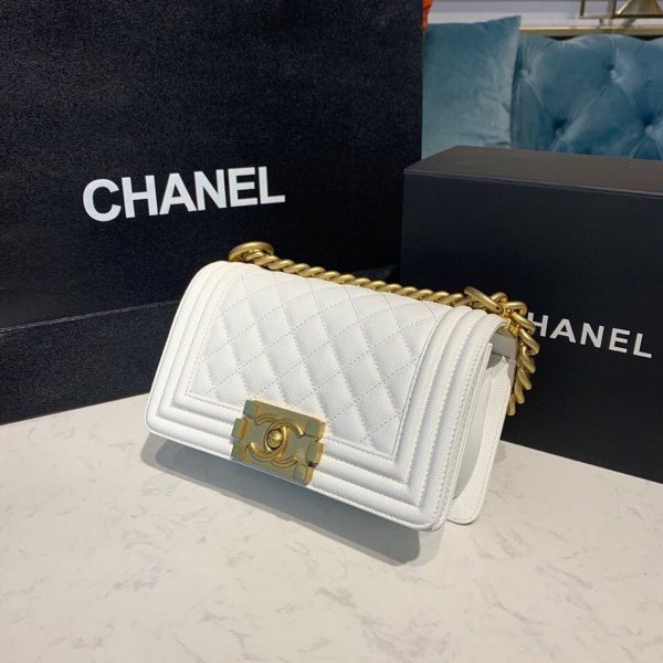 6 chanel small boy handbag white for women womens bags shoulder and crossbody bags 78in20cm a67085 9988