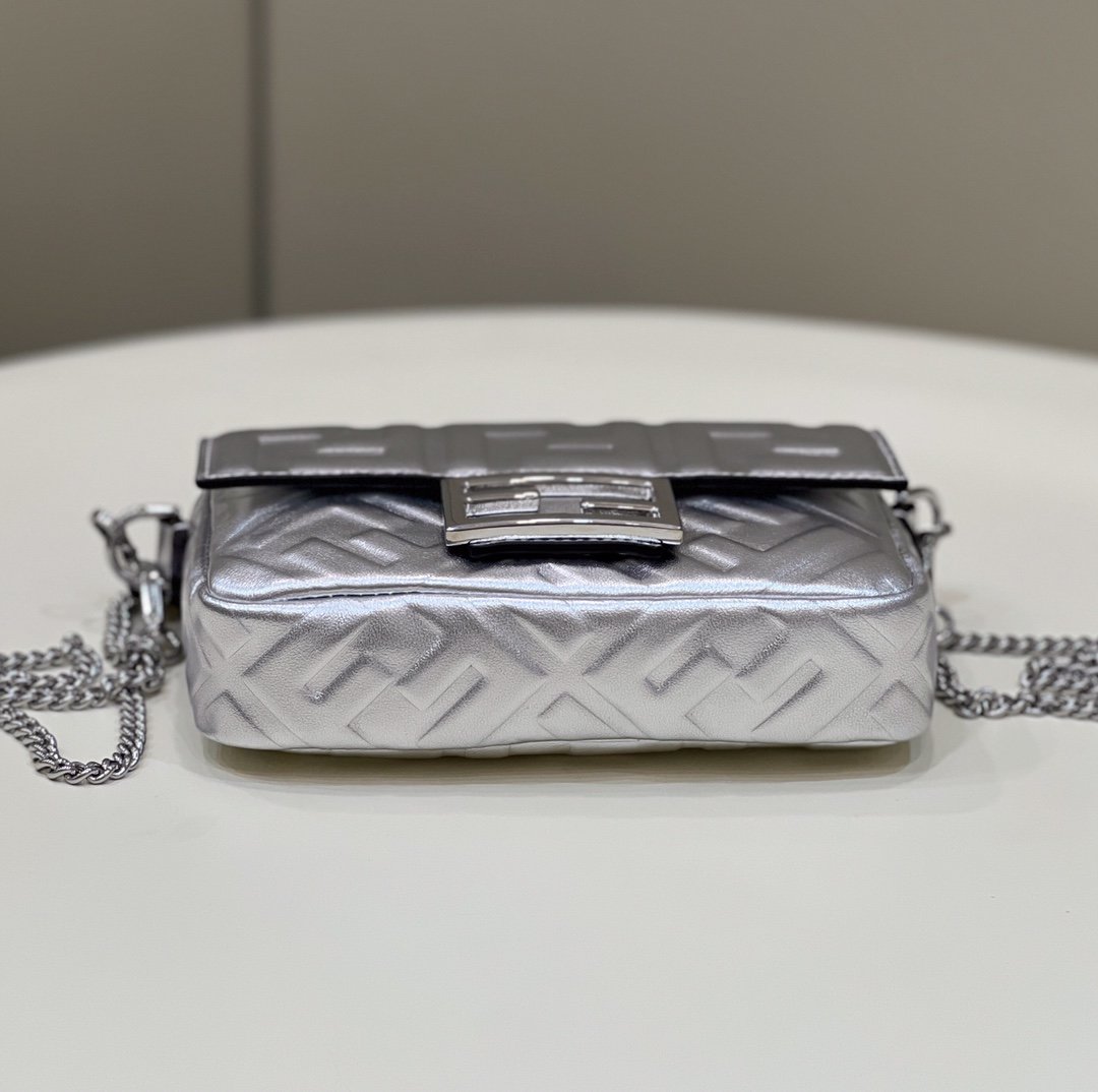 fendi baguette silver for women womens handbags shoulder and crossbody bags 75in19cm ff 8bs017 9988