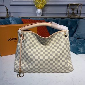 5 louis vuitton artsy mm damier azur canvas for women womens handbags shoulder bags 161in41cm lv n40253 9988