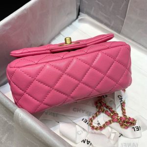 chanel mini flap Klassik bag with cc ball on strap pink for women womens handbags shoulder and crossbody Klassik bags 67in17cm as1786 9988