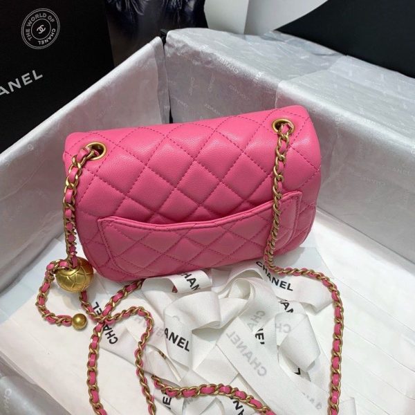 6 chanel Surf mini flap bag with cc ball on strap pink for women womens handbags shoulder and crossbody bags 67in17cm as1786 9988