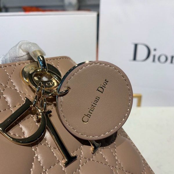 christian dior small lady dior bag gold toned hardware beige for women 8in20cm cd 9988